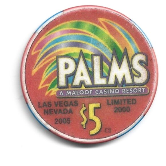 2005 Deuce Bigalow European Gigolo Palms Las Vegas $5 Gaming Chip (b743) - Picture 2 of 2